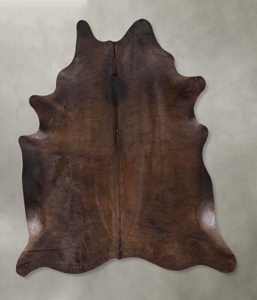 Chocolate XX-Large Brazilian Cowhide Rug 7'11"H x 6'7"W #B19971 by Hudson Hides