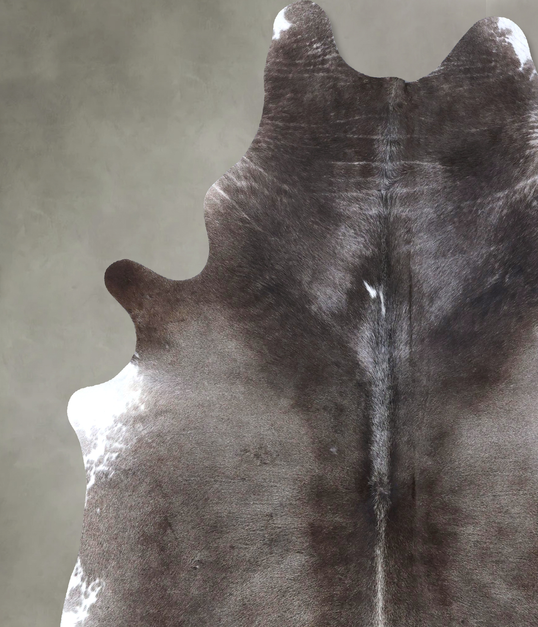 Dark Grey XX-Large Brazilian Cowhide Rug 8'9"H x 6'9"W #B19973 by Huds