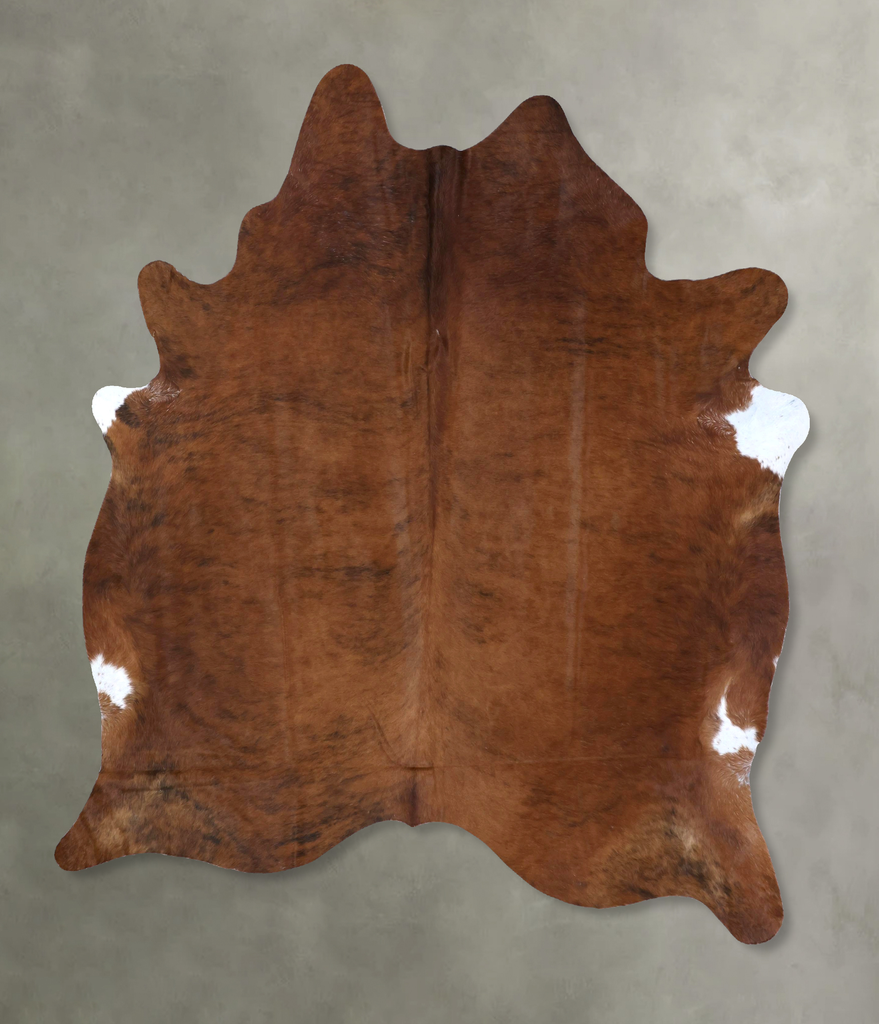 Medium Brindle XX-Large Brazilian Cowhide Rug 7'9"H x 6'5"W #B19977 by Hudson Hides