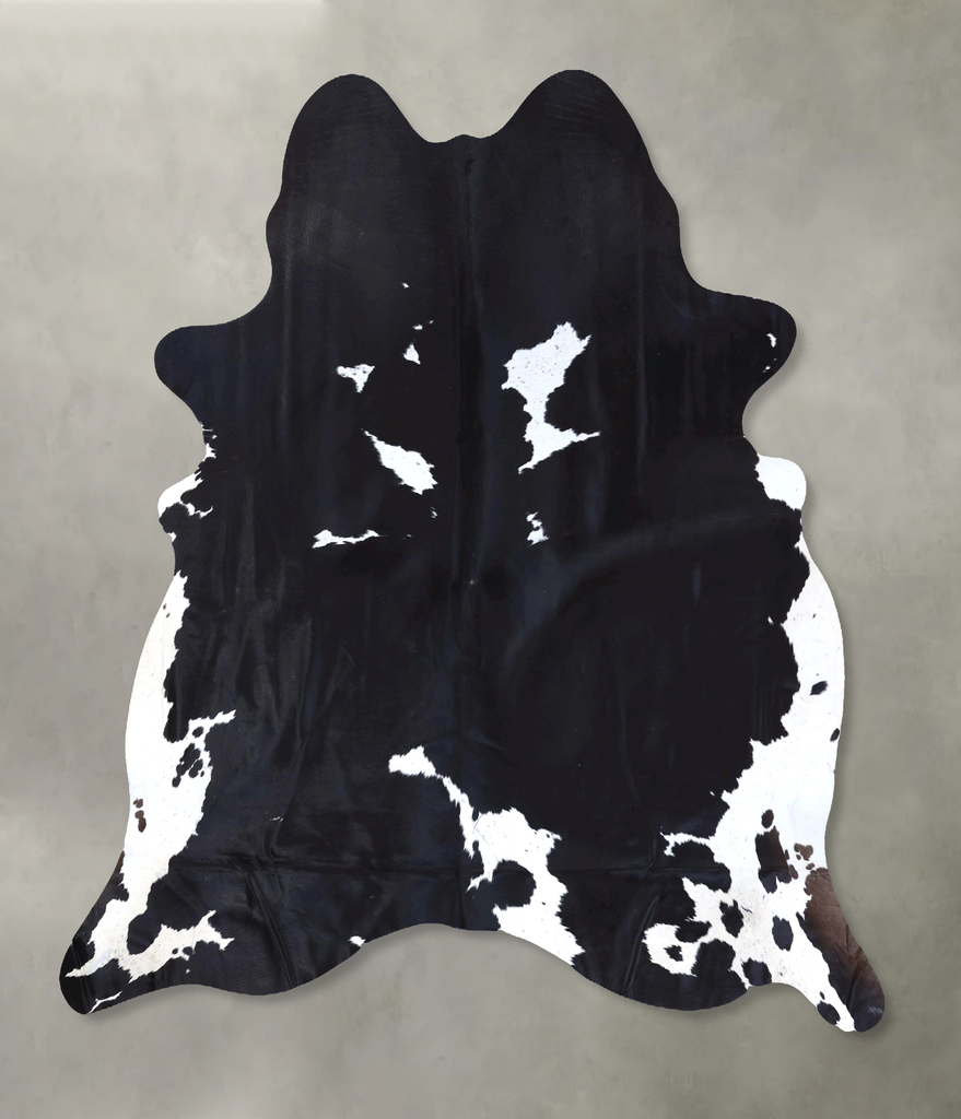 Black and White XX-Large Brazilian Cowhide Rug 7'10"H x 6'8"W #B19978 by Hudson Hides