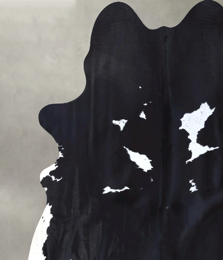 Black and White XX-Large Brazilian Cowhide Rug 7'10"H x 6'8"W #B19978 by Hudson Hides
