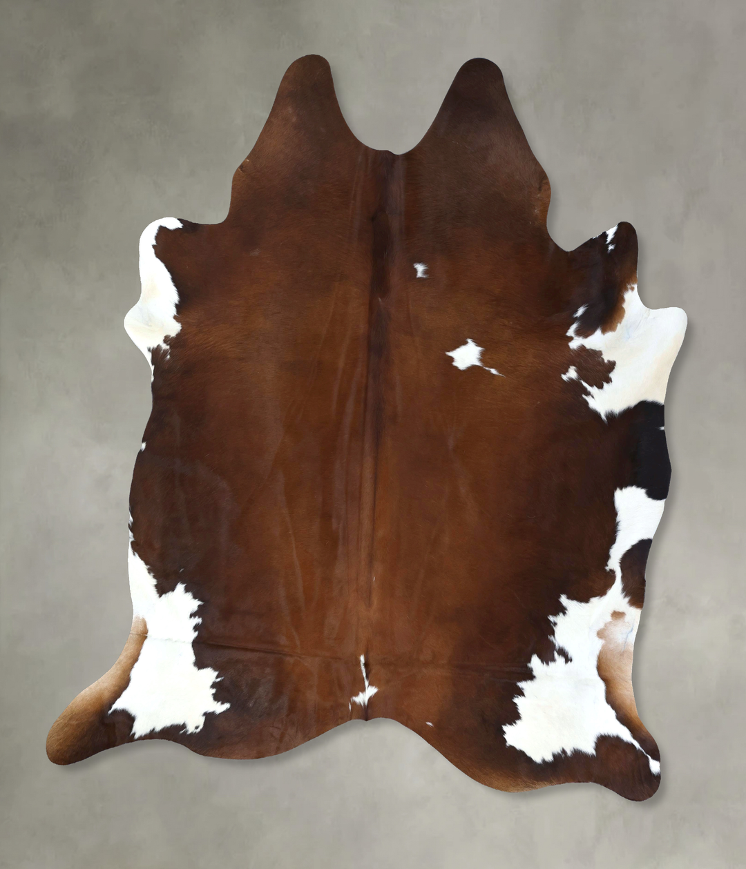 Chocolate and White XX-Large Brazilian Cowhide Rug 8'3"H x 7'3"W #B199