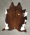 Chocolate and White XX-Large Brazilian Cowhide Rug 8'3