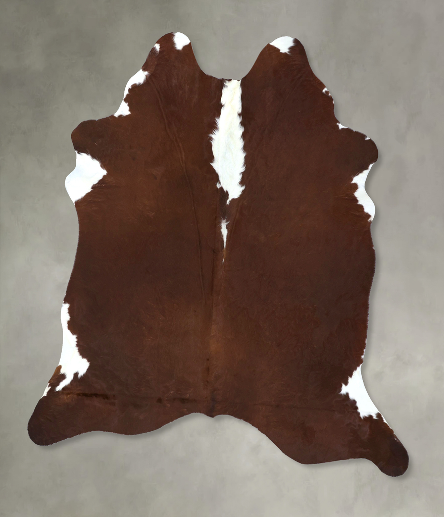 Hereford XX-Large Brazilian Cowhide Rug 7'11"H x 6'6"W #B19990 by Hudson Hides