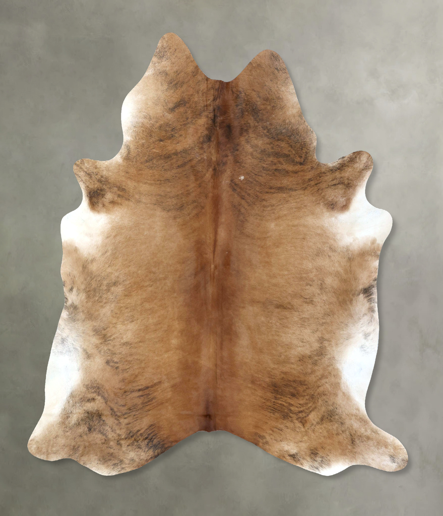 Medium Brindle X-Large Brazilian Cowhide Rug 7'4"H x 6'6"W #B19994 by Hudson Hides