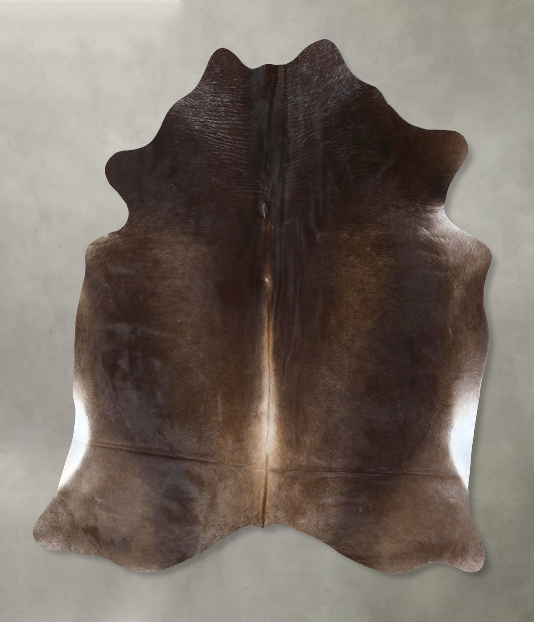 Chocolate X-Large Brazilian Cowhide Rug 7'7"H x 6'7"W #B19996 by Hudso