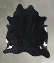 Solid Black X-Large Brazilian Cowhide Rug 7'6"H x 6'3"W #B20003 by Hudson Hides