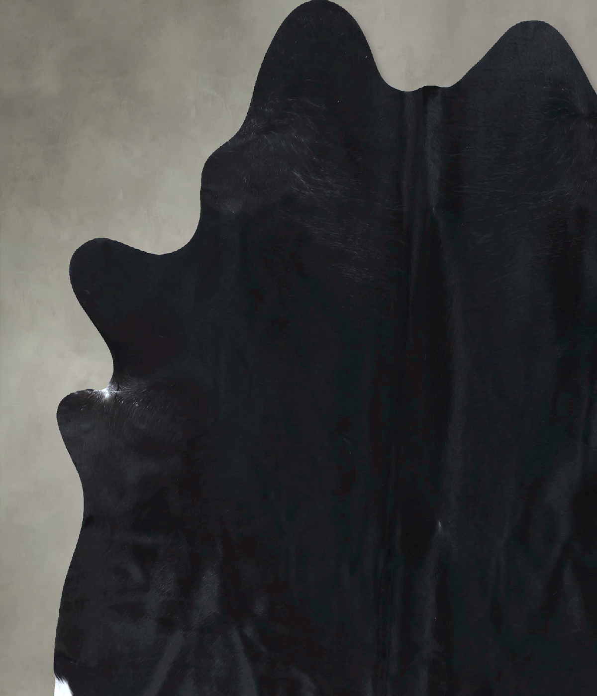 Solid Black X-Large Brazilian Cowhide Rug 7'6"H x 6'3"W #B20003 by Hudson Hides