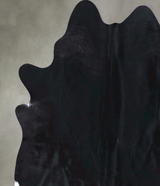 Solid Black X-Large Brazilian Cowhide Rug 7'6"H x 6'3"W #B20003 by Hudson Hides