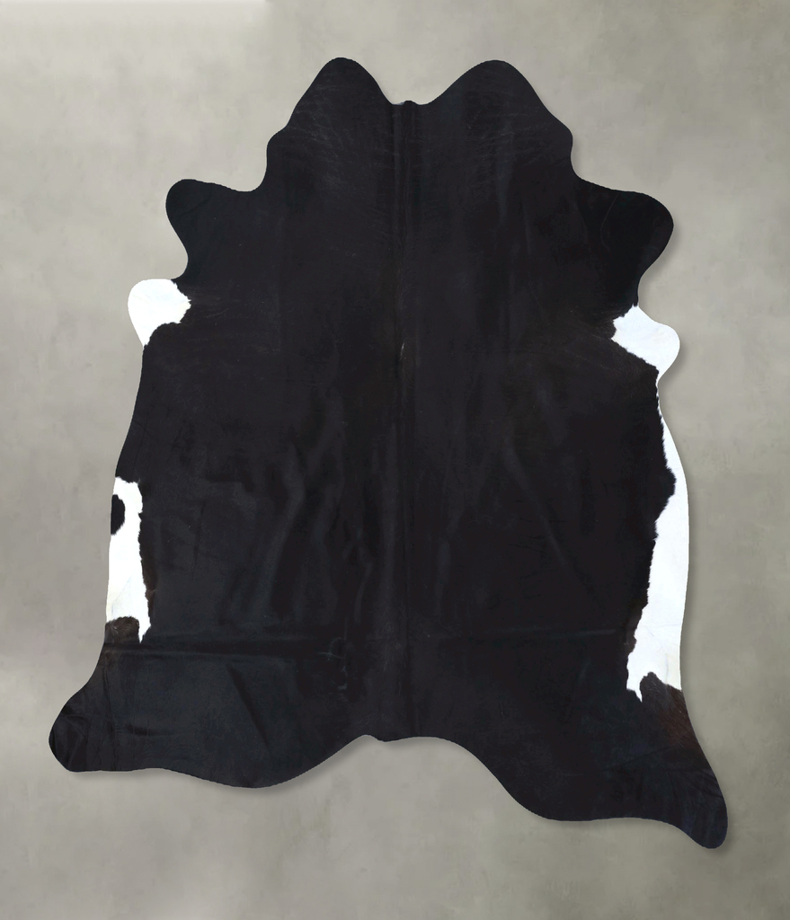 Black and White X-Large Brazilian Cowhide Rug 7'2"H x 6'10"W #B20007 by Hudson Hides