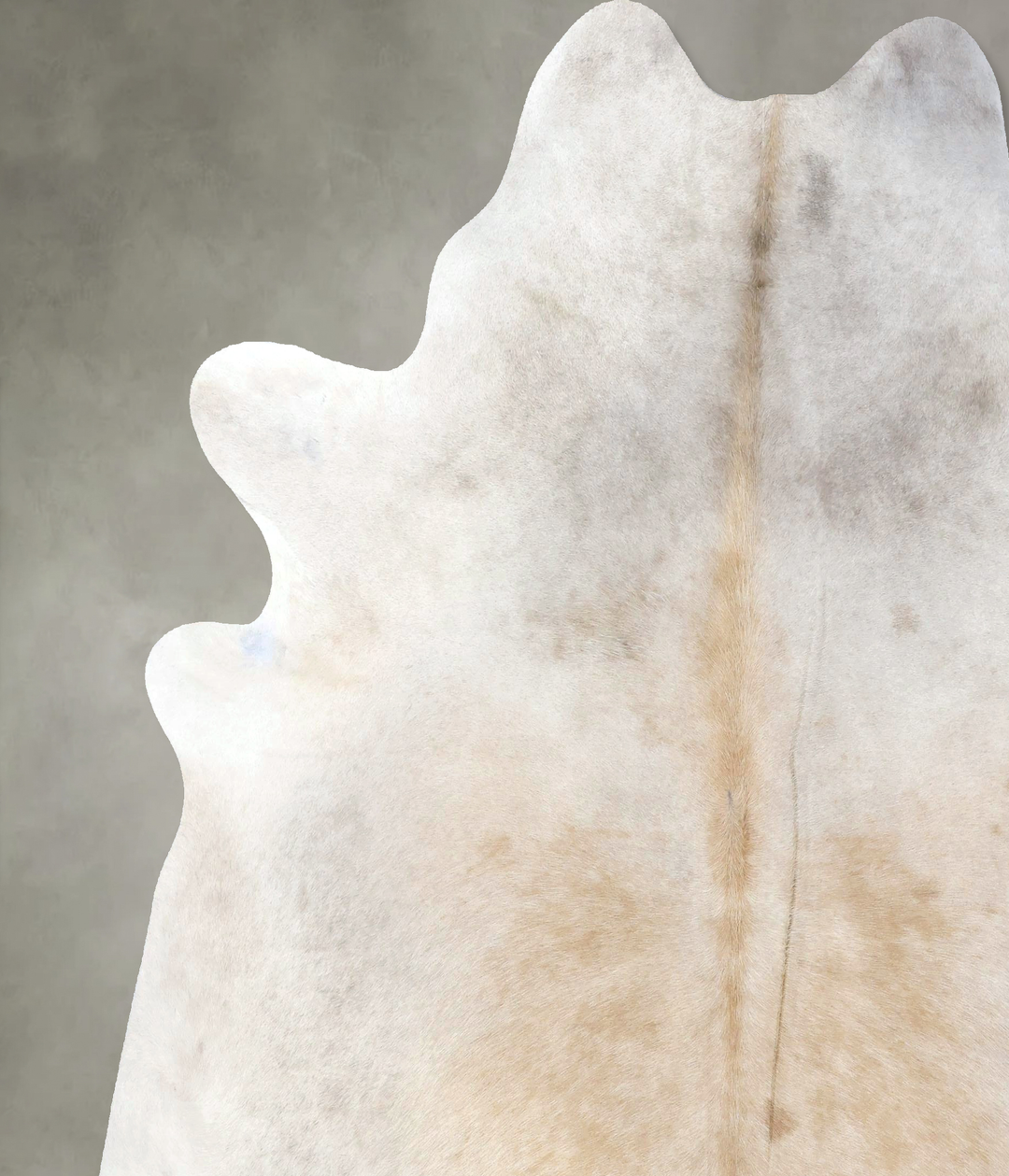 Grey with Beige XX-Large Brazilian Cowhide Rug 8'3"H x 7'4"W #B20010 b