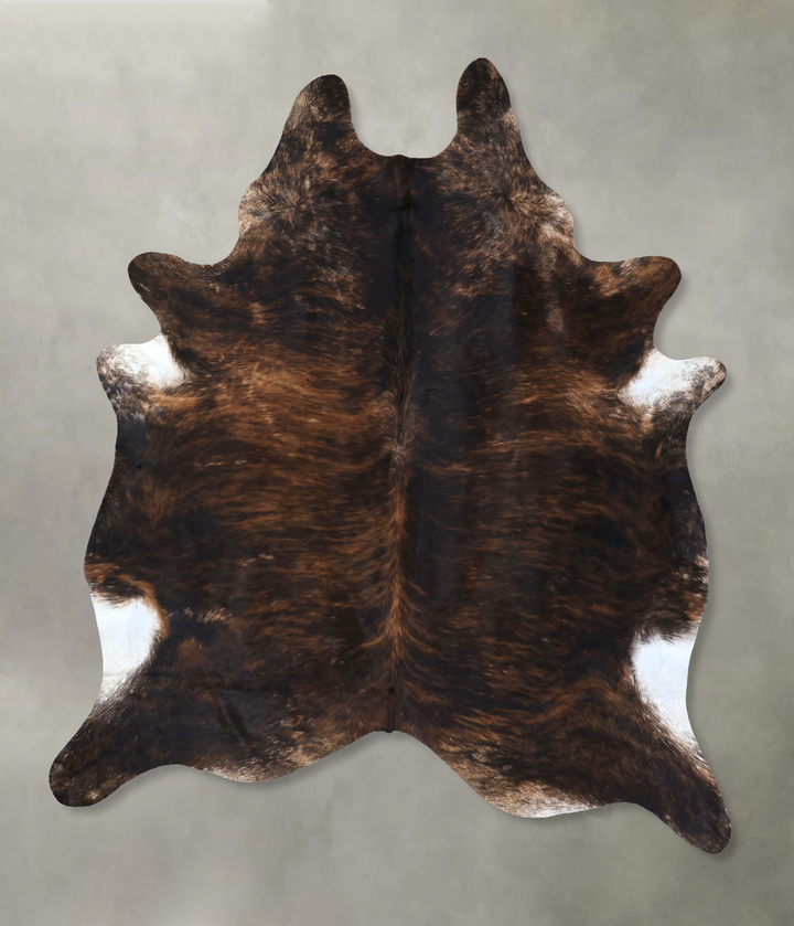 Dark Brindle XX-Large Brazilian Cowhide Rug 9'0"H x 7'0"W #B20011 by Hudson Hides