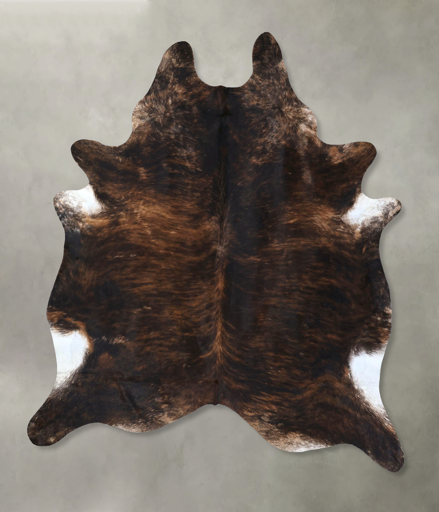 Dark Brindle XX-Large Brazilian Cowhide Rug 9'0"H x 7'0"W #B20011 by Hudson Hides