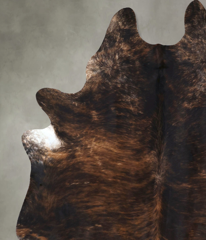 Dark Brindle XX-Large Brazilian Cowhide Rug 9'0"H x 7'0"W #B20011 by Hudson Hides