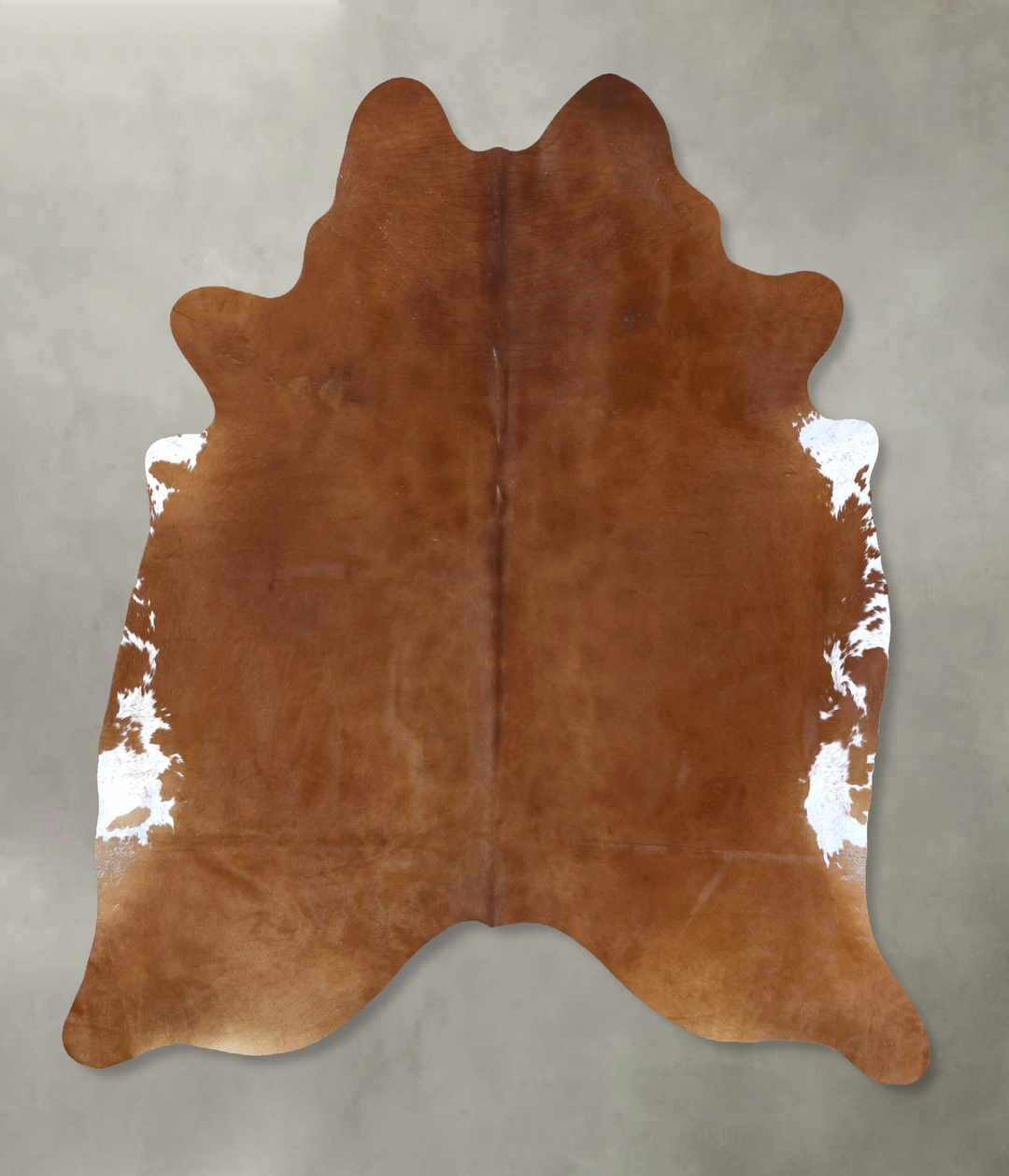 Solid Brown XX-Large Brazilian Cowhide Rug 7'11"H x 6'9"W #B20015 by H