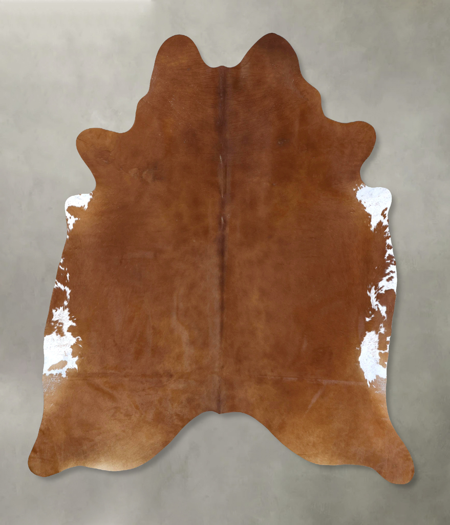 Solid Brown XX-Large Brazilian Cowhide Rug 7'11"H x 6'9"W #B20015 by Hudson Hides