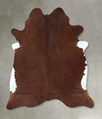 Solid Brown X-Large Brazilian Cowhide Rug 7'6"H x 6'4"W #B20017 by Hudson Hides