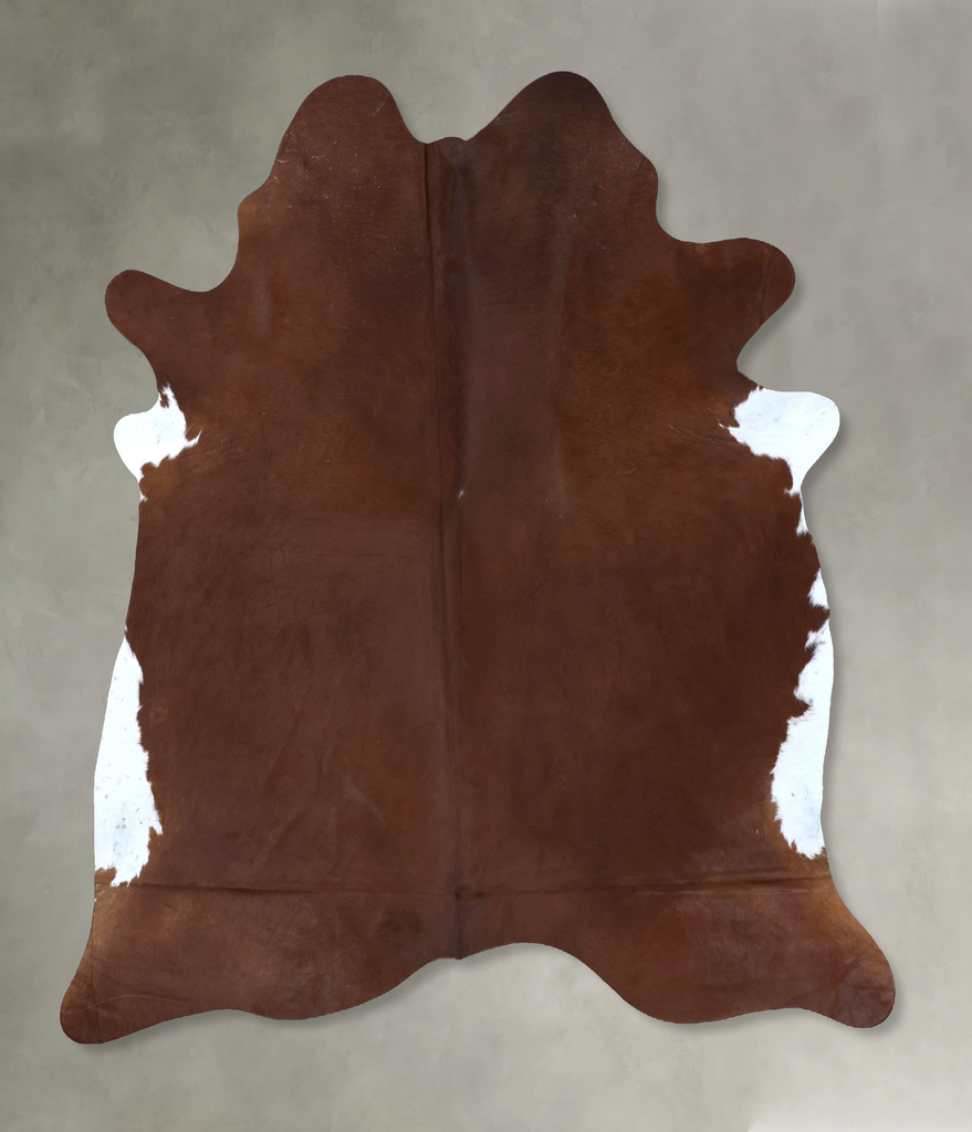 Solid Brown X-Large Brazilian Cowhide Rug 7'6"H x 6'4"W #B20017 by Hudson Hides