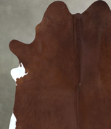 Solid Brown X-Large Brazilian Cowhide Rug 7'6"H x 6'4"W #B20017 by Hudson Hides