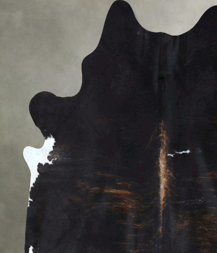 Dark Brindle X-Large Brazilian Cowhide Rug 7'10"H x 6'3"W #B20018 by Hudson Hides