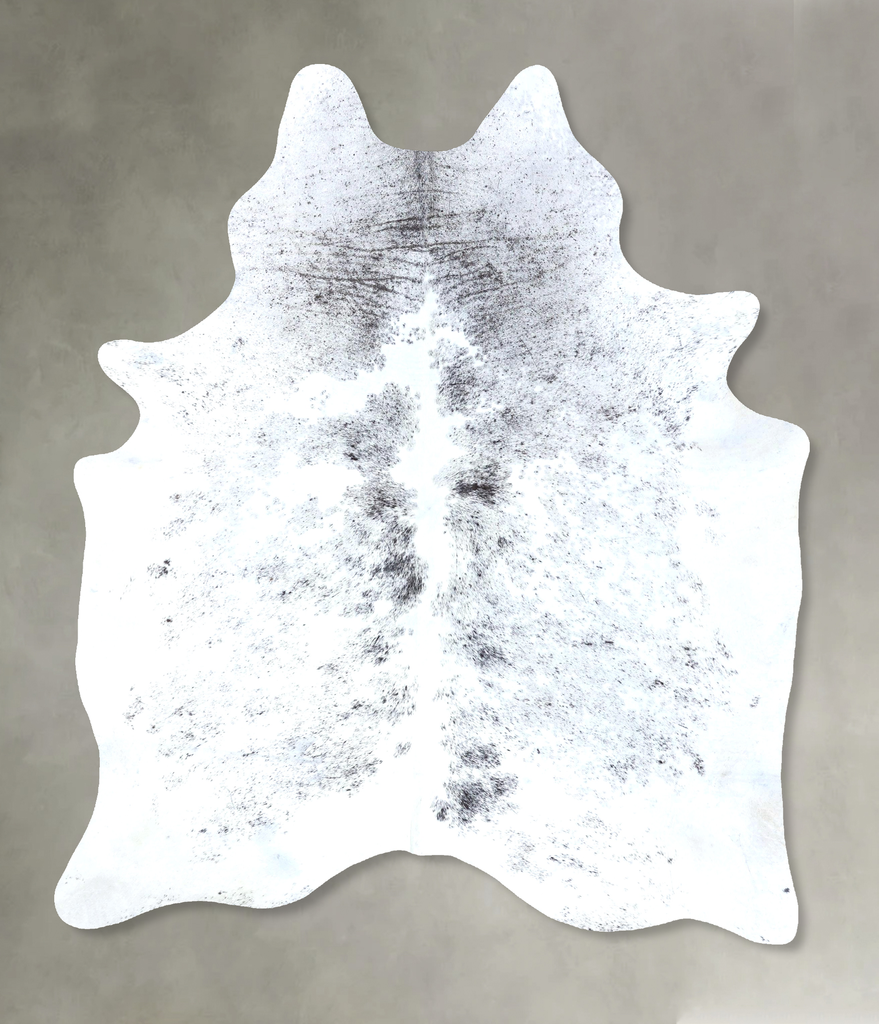 Salt and Pepper Black X-Large Brazilian Cowhide Rug 8'0"H x 5'10"W #B20024 by Hudson Hides