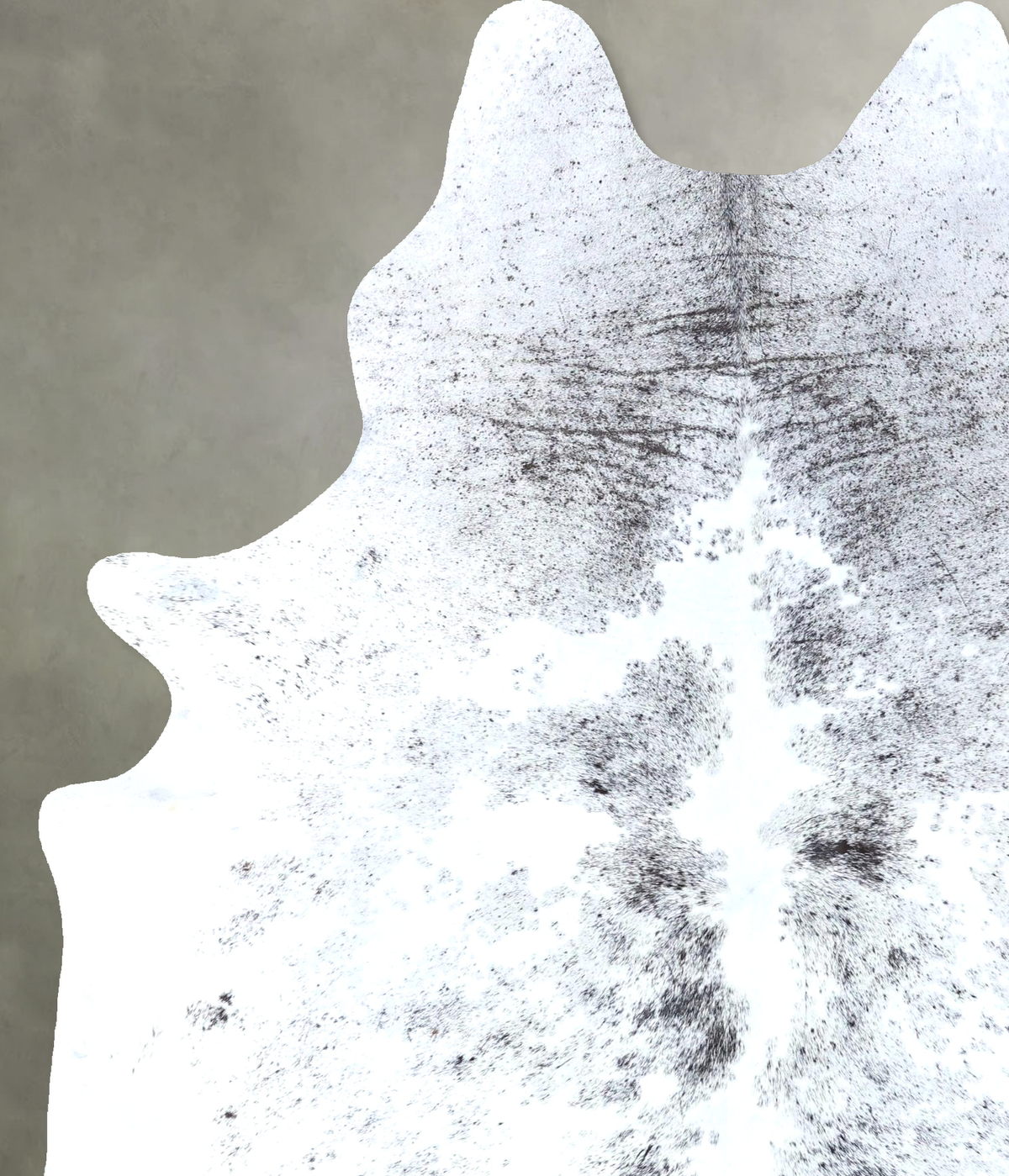 Salt and Pepper Black Cowhide Rug #B20024