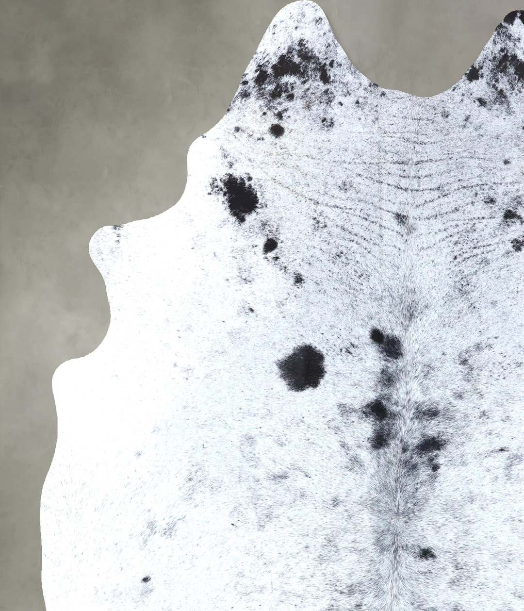 Salt and Pepper Black X-Large Brazilian Cowhide Rug 7'10"H x 6'5"W #B2