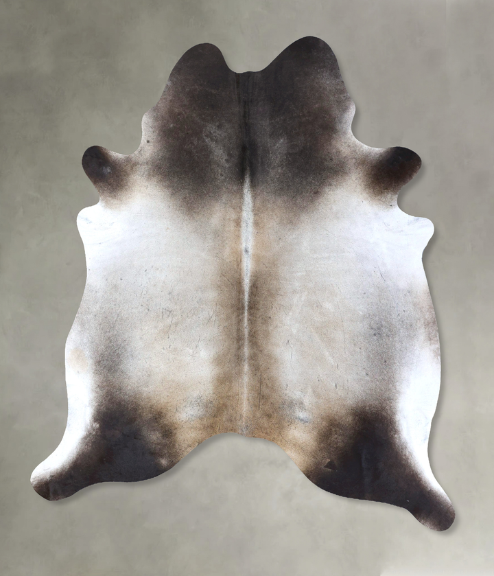 Grey with Beige XX-Large Brazilian Cowhide Rug 8'1"H x 6'8"W #B20036 by Hudson Hides