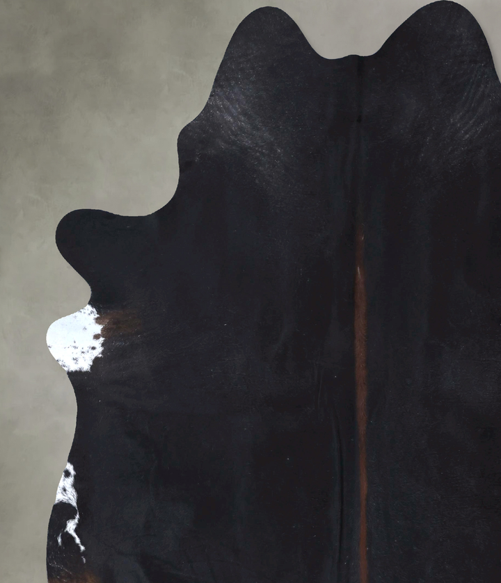 Solid Black XX-Large Brazilian Cowhide Rug 8'7"H x 7'2"W #B20037 by Hudson Hides
