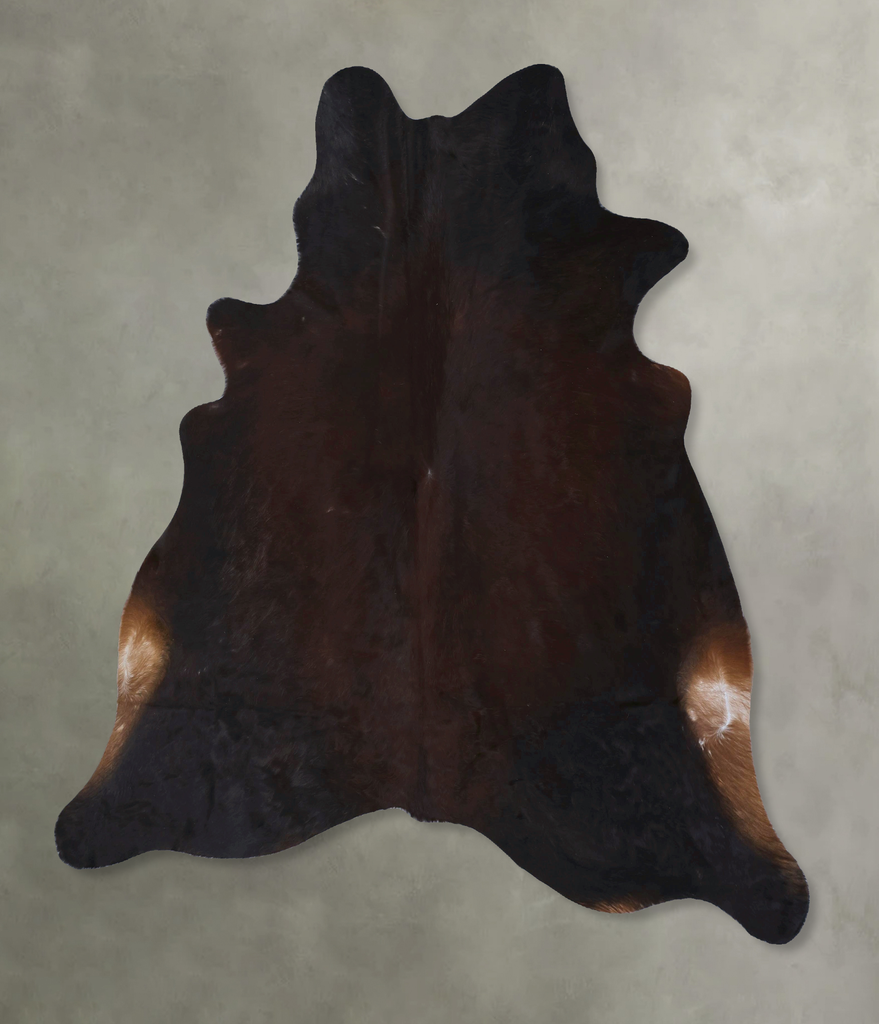 Chocolate XX-Large Brazilian Cowhide Rug 7'11"H x 7'1"W #B20040 by Hudson Hides