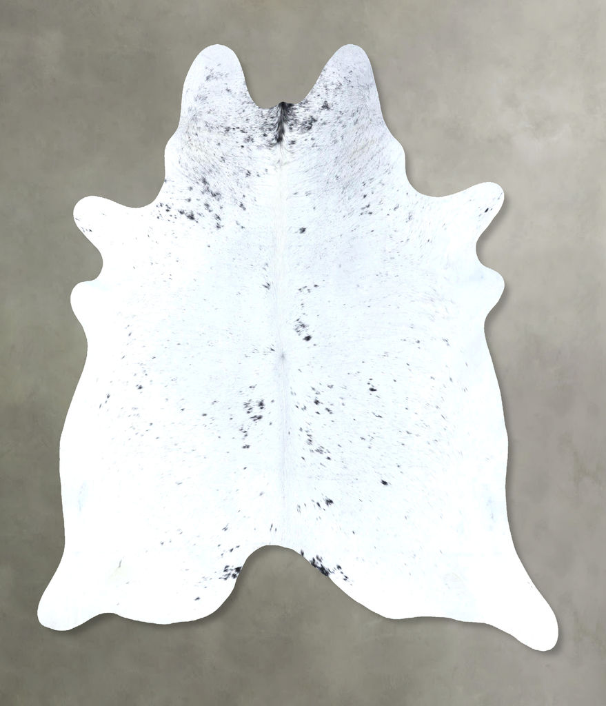 Salt and Pepper Black XX-Large Brazilian Cowhide Rug 7'7"H x 7'2"W #B20041 by Hudson Hides