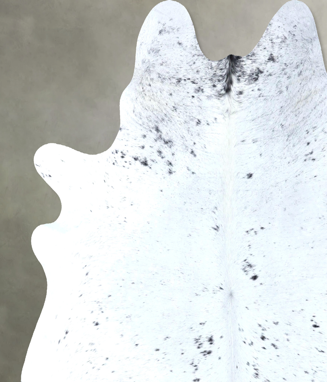 Salt and Pepper Black XX-Large Brazilian Cowhide Rug 7'7"H x 7'2"W #B2