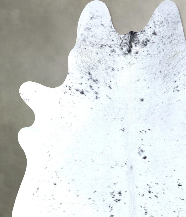 Salt and Pepper Black XX-Large Brazilian Cowhide Rug 7'7"H x 7'2"W #B20041 by Hudson Hides
