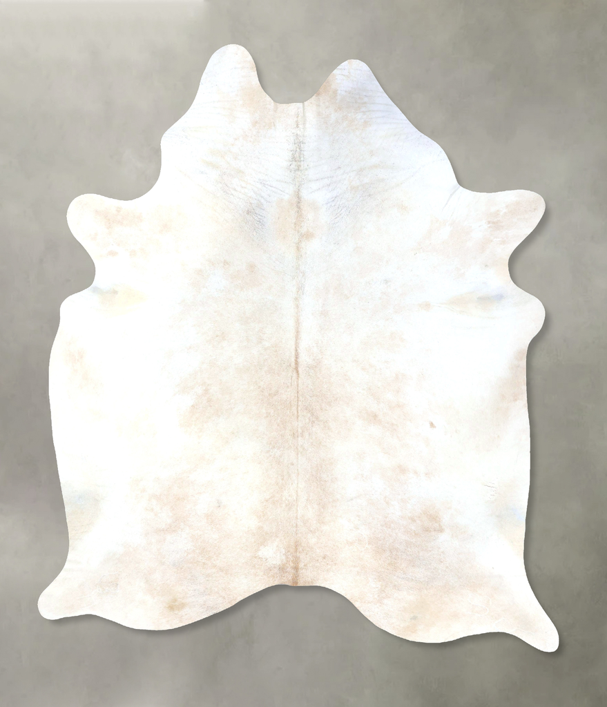 Ivory with Beige XX-Large Brazilian Cowhide Rug 8'8"H x 7'0"W #B20042 by Hudson Hides