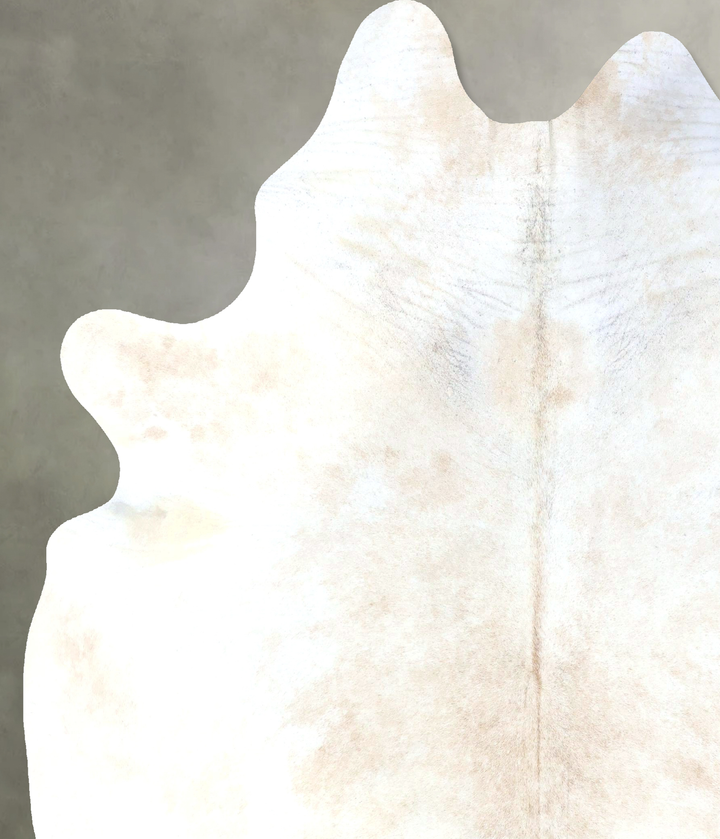 Ivory with Beige XX-Large Brazilian Cowhide Rug 8'8"H x 7'0"W #B20042 by Hudson Hides