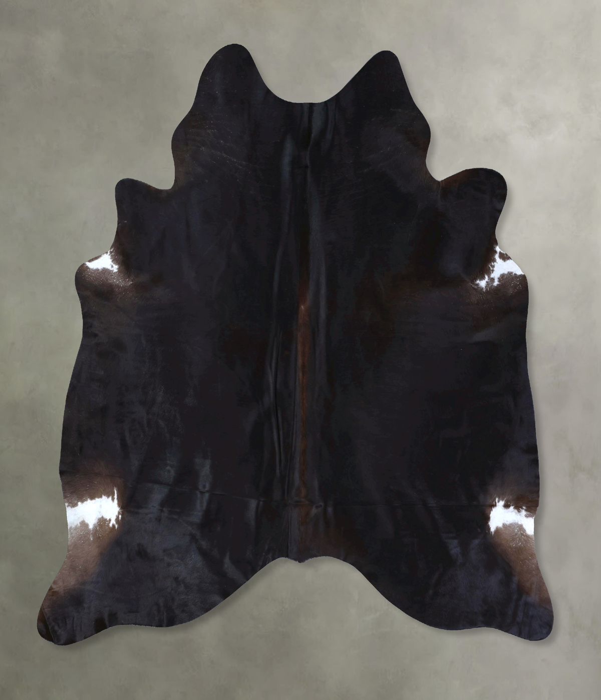 Solid Black Cowhide Rug #B20044