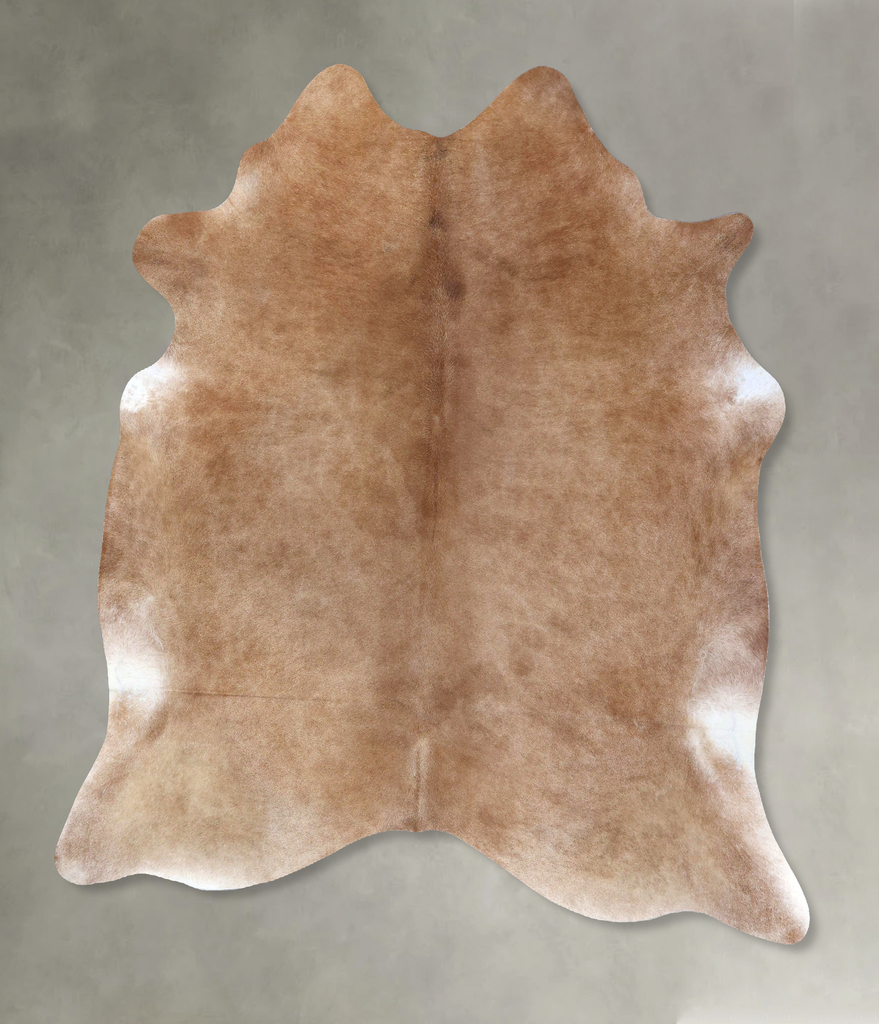 Light Caramel X-Large Brazilian Cowhide Rug 7'3"H x 6'5"W #B20045 by Hudson Hides