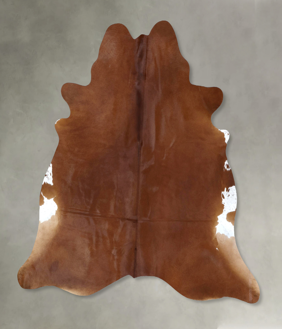 Solid Brown XX-Large Brazilian Cowhide Rug 7'3"H x 7'4"W #B20047 by Hu