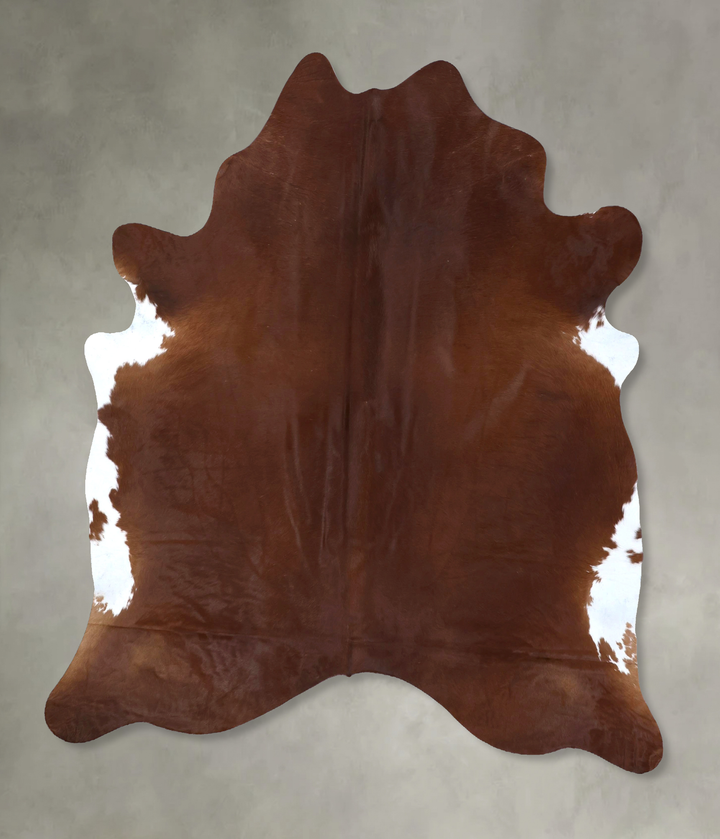 Solid Brown X-Large Brazilian Cowhide Rug 7'7"H x 6'6"W #B20049 by Hudson Hides