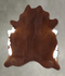 Solid Brown X-Large Brazilian Cowhide Rug 7'7