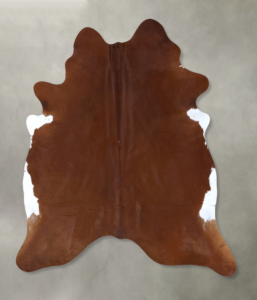 Solid Brown X-Large Brazilian Cowhide Rug 7'6"H x 6'4"W #B20052 by Hudson Hides