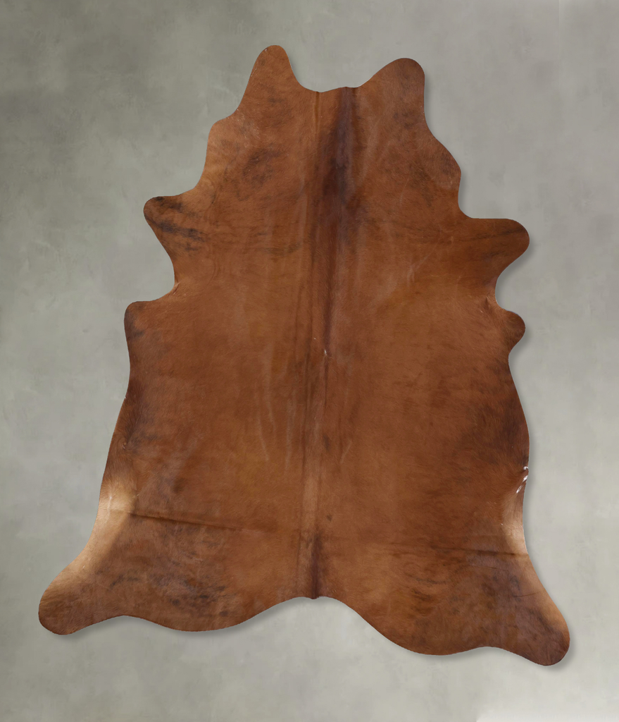 Solid Brown X-Large Brazilian Cowhide Rug 7'9"H x 6'5"W #B20053 by Hudson Hides