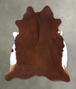 Solid Brown X-Large Brazilian Cowhide Rug 6'10"H x 6'7"W #B20055 by Hudson Hides