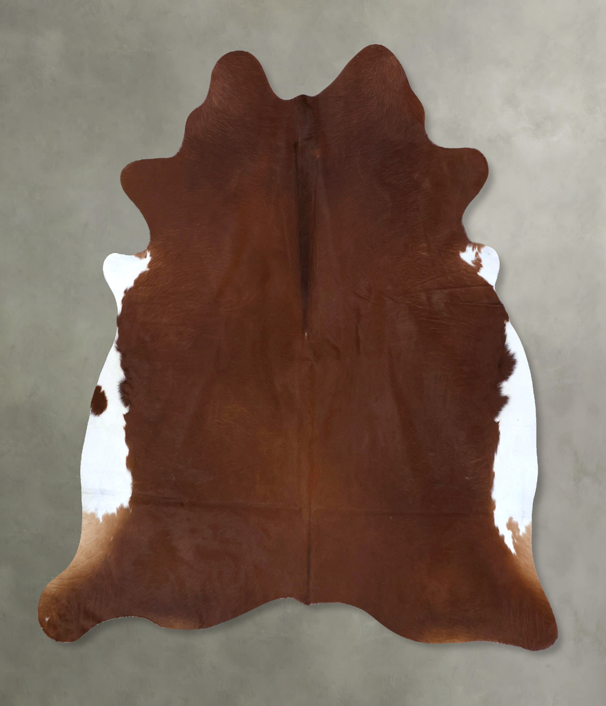 Solid Brown X-Large Brazilian Cowhide Rug 6'10"H x 6'7"W #B20055 by Hudson Hides