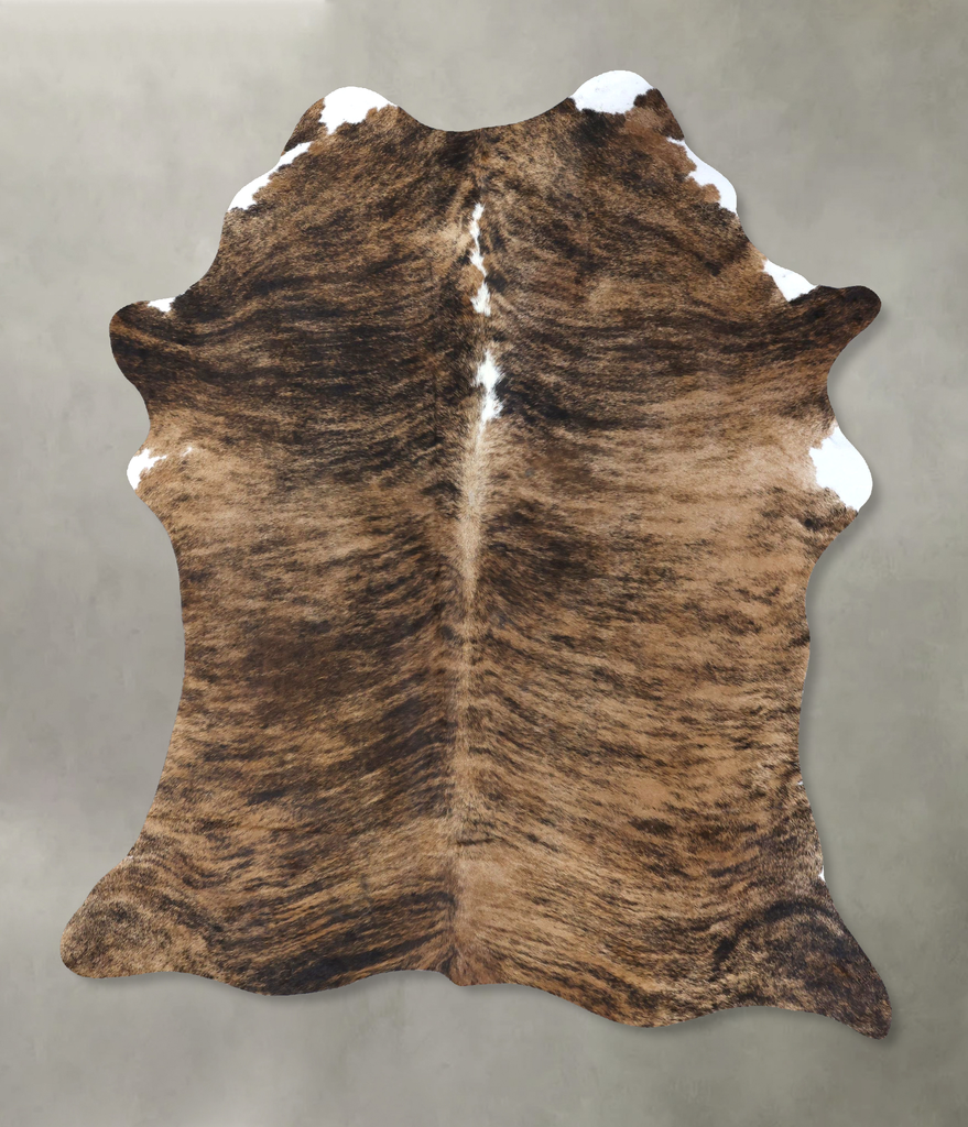 Dark Brindle X-Large Brazilian Cowhide Rug 7'11"H x 5'7"W #B20056 by Hudson Hides