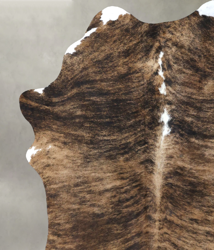Dark Brindle X-Large Brazilian Cowhide Rug 7'11"H x 5'7"W #B20056 by Hudson Hides