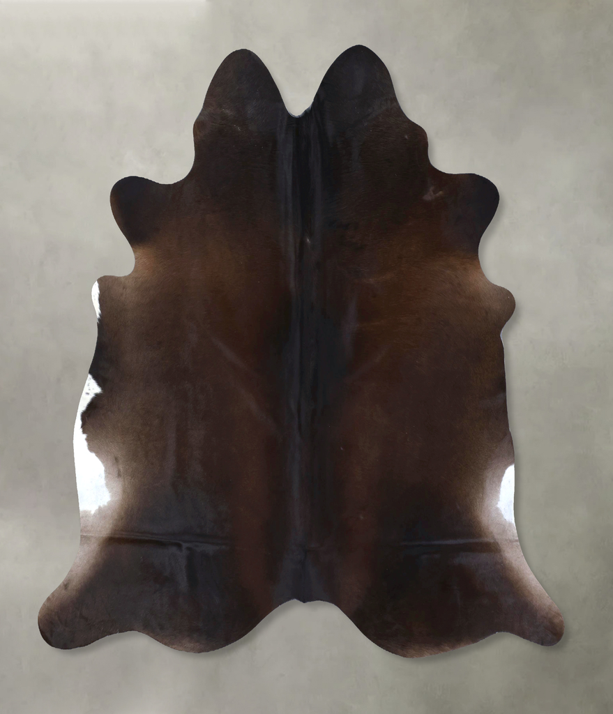 Chocolate X-Large Brazilian Cowhide Rug 7'2"H x 7'0"W #B20060 by Hudson Hides
