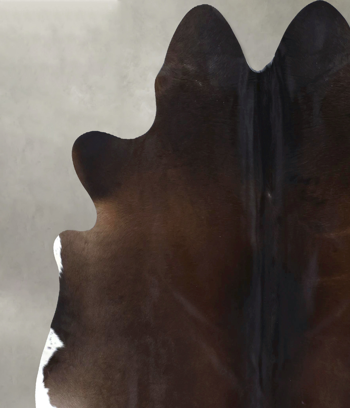 Chocolate X-Large Brazilian Cowhide Rug 7'2"H x 7'0"W #B20060 by Hudson Hides