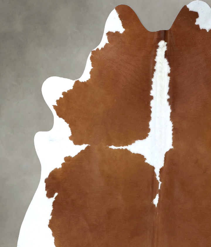 Brown and White XX-Large Brazilian Cowhide Rug 7'6"H x 6'10"W #B20062 by Hudson Hides