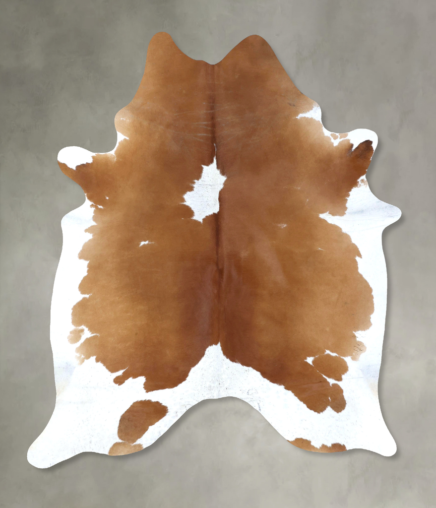 Brown and White X-Large Brazilian Cowhide Rug 7'11"H x 6'4"W #B20063 by Hudson Hides